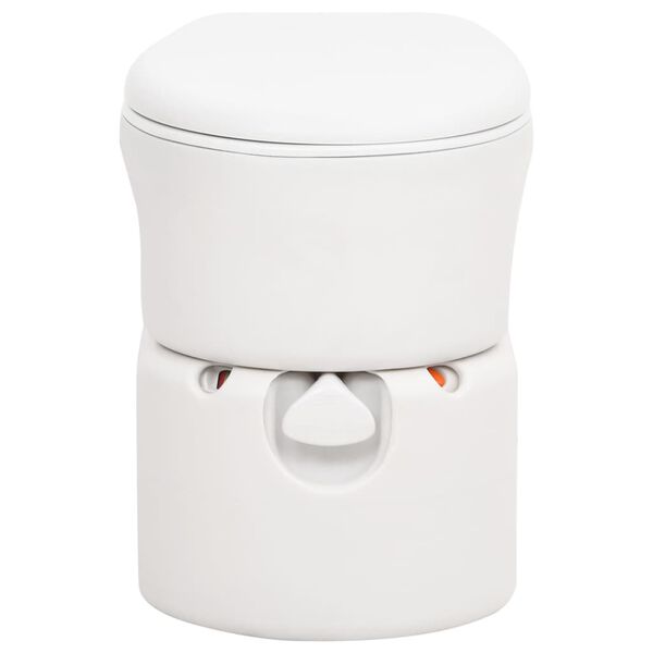 vidaXL Toilette de camping int&eacute;gr&eacute;e blanc 24+17 L PEHD et &eacute;mail