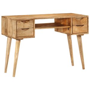 vidaXL Bureau avec tiroirs 110x47x76 cm bois de manguier solide