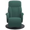 vidaXL Fauteuil inclinable avec repose-pied vert foncé velours