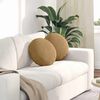 vidaXL Coussins de si&egrave;ge 2 pcs Marron &Oslash; 40 x 13 cm Velours