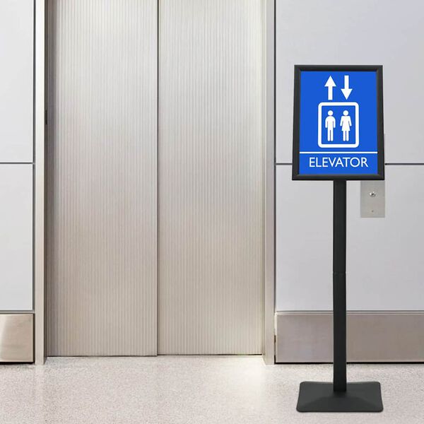 vidaXL Stand de Poster sur Pied Argent&eacute; a3 PVC et Fonte