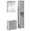 vidaXL Ensemble de mobilier de salle de bain TULUM 3 pc Gris Sonoma