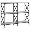 vidaXL Table console sonoma gris 100x28x80,5 cm bois d'ing&eacute;nierie