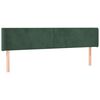 vidaXL T&ecirc;te de lit &agrave; LED Vert fonc&eacute; 183x16x78/88 cm Velours