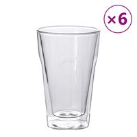 vidaXL Tasses en verre à double paroi 6 pcs 450 ml
