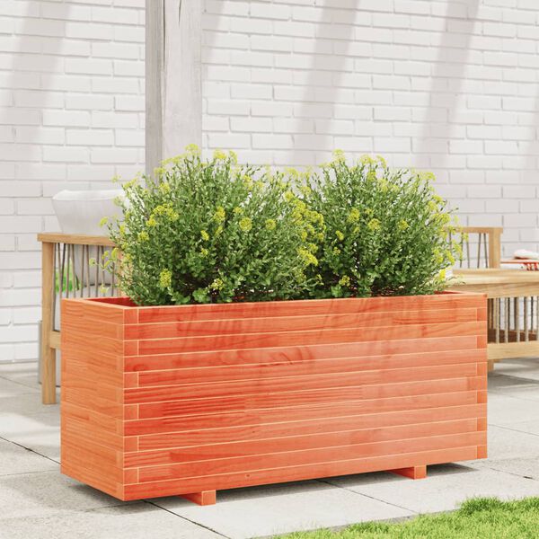 vidaXL Jardini&egrave;re cire marron 110x40x49,5 cm bois de pin massif
