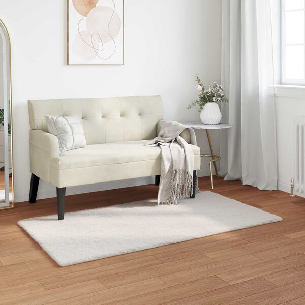 vidaXL Tapis en Fourrure Synth&eacute;tique de Lapin Olite Cr&egrave;me 60 x 110 cm