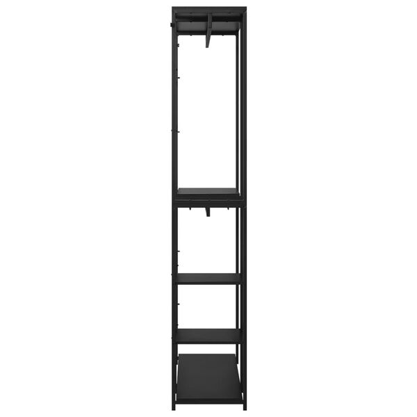 vidaXL Garde-robe Noir 90x40x213 cm M&eacute;tal et agglom&eacute;r&eacute;
