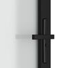 vidaXL Porte int&eacute;rieure 93x201,5 cm Noir Verre mat et aluminium