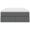 vidaXL Lit avec rangement et matelas Gris fonc&eacute; 120 x 190 cm Polyester