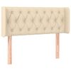 vidaXL T&ecirc;te de lit &agrave; LED Cr&egrave;me 93x16x78/88 cm Tissu