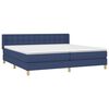vidaXL Sommier &agrave; lattes de lit avec matelas Bleu 160x200 cm Tissu
