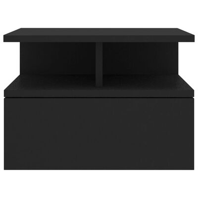 vidaXL Table de chevet flottante Noir 40x31x27 cm Bois d'ingénierie
