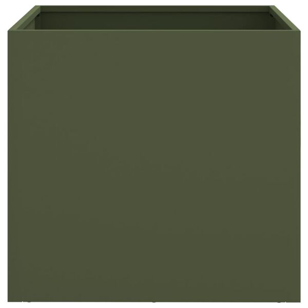 vidaXL Jardini&egrave;re vert olive 42x40x39 cm acier