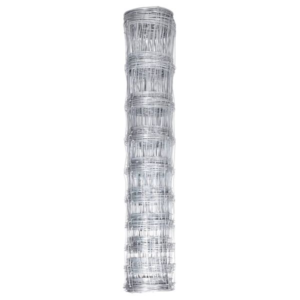 vidaXL Cl&ocirc;ture de jardin Acier galvanis&eacute; 50x1,5 m Argent&eacute;