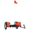 vidaXL Remorque de v&eacute;lo orange tissu oxford et fer