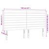 vidaXL T&ecirc;te de lit &agrave; LED Gris fonc&eacute; 160x5x118/128 cm Velours