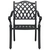 vidaXL Ensemble de salle &agrave; manger pour jardin 7 pcs Noir Aluminium