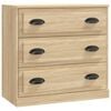 vidaXL Buffets 2 pcs ch&ecirc;ne sonoma bois d'ing&eacute;nierie