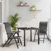vidaXL Ensemble de salle &agrave; manger pour jardin 3 pcs Gris