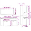 vidaXL Ensemble de meubles salle de bain 3 pcs noir bois d'ing&eacute;nierie