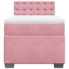 vidaXL Sommier &agrave; lattes de lit avec matelas Rose 90x200 cm Velours