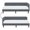 vidaXL Cadre de lit d'angle Gris fonc&eacute; 90 x 200 cm Velours