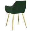 vidaXL Chaises &agrave; manger lot de 6 vert fonc&eacute; velours