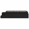 vidaXL Cadre de lit avec rangement Ch&ecirc;ne noir 234 x 103 x 53.5 cm