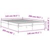 vidaXL Cadre de lit sans matelas noir 140x200 cm