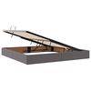 vidaXL Lit avec rangement et matelas Gris 200 x 200 cm Simili cuir