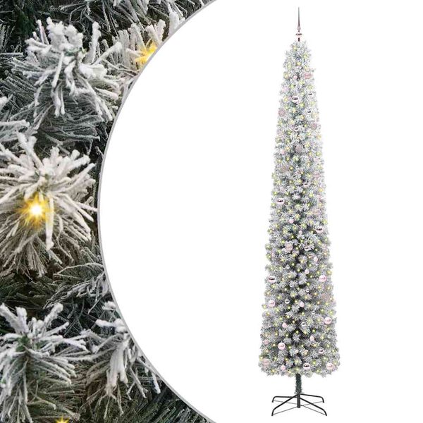 vidaXL Sapin de Noël artificiel Vert 300 cm PVC et acier et plastique