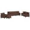 vidaXL Ensemble canap&eacute;s 4 pcs oreillers et coussins Marron Similicuir