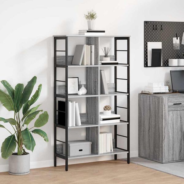 vidaXL &Eacute;tag&egrave;re Gris Sonoma 82 x 32 x 144,5 cm Bois d'ing&eacute;nierie