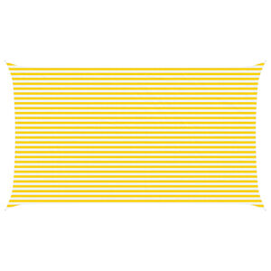 vidaXL Voile d'ombre Jaune et blanc 7 x 4 m 100 % polyester Oxford