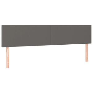 vidaXL T&ecirc;tes de lit Gris 160x5x78/88 cm Similicuir