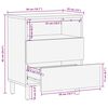 vidaXL Cabinet de chevet Blanc 50 x 33 x 60 cm Bois de mangue massif