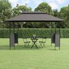 vidaXL Belv&eacute;d&egrave;re avec toit anthracite 400x300x270 cm acier