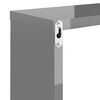 vidaXL &Eacute;tag&egrave;res cube murales 2 pcs Gris brillant 30x15x30 cm