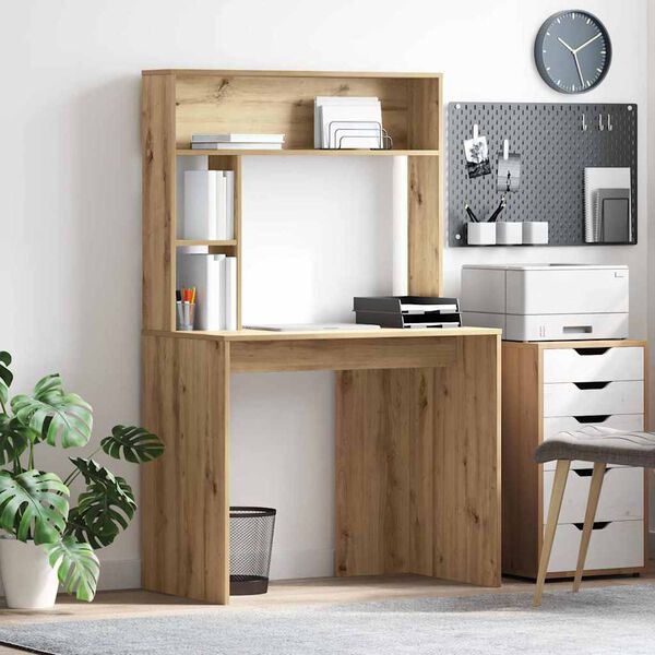 vidaXL Bureau Ch&ecirc;ne artisanal 91 x 50 x 149 cm Bois d'ing&eacute;nierie