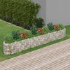 vidaXL Lit sur&eacute;lev&eacute; &agrave; gabion Fer galvanis&eacute; 400x50x50 cm