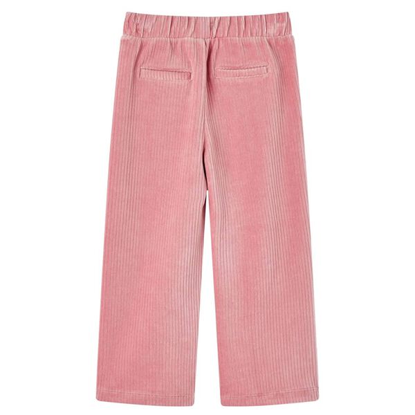 Pantalons pour enfants velours côtelé rose clair 92
