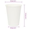 vidaXL Tasses à café en papier 1000 pcs 12oz 300ml blanc