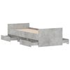 vidaXL Cadre de lit sans matelas gris b&eacute;ton 75x190 cm