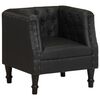 vidaXL Fauteuil Noir Cuir v&eacute;ritable