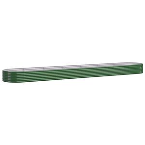 vidaXL Lit sur&eacute;lev&eacute; de jardin Acier galvanis&eacute; 544x100x36cm Vert