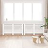 vidaXL Cache-radiateurs 2 pcs Blanc 152x19x81,5 cm MDF