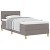 vidaXL Lit &agrave; ressorts avec coussin Taupe 90 x 190 cm tissu