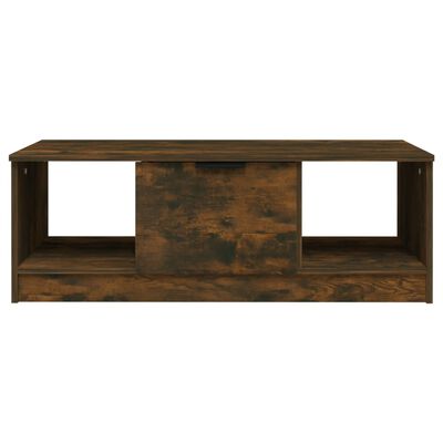 vidaXL Table basse chêne fumé 102x50x36 cm bois d'ingénierie