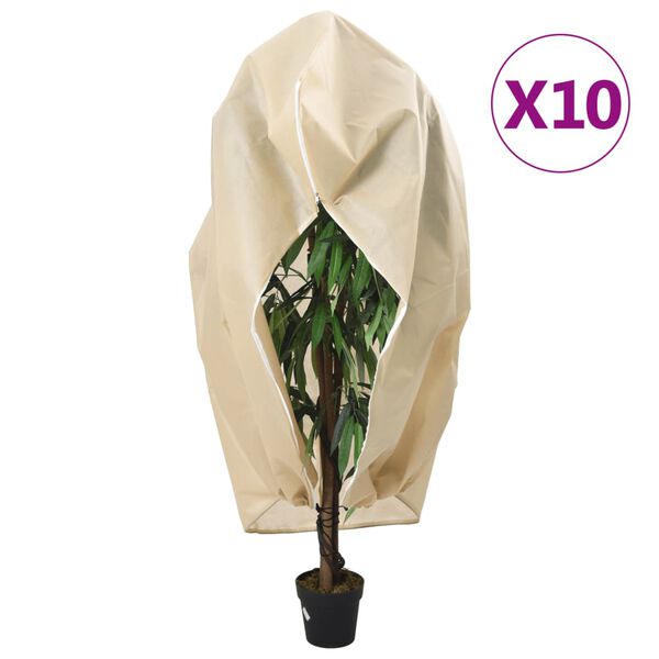 vidaXL Housses de protection pour plantes avec fermeture &eacute;clair 10 pcs